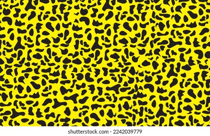 Abstract background black and yellow vector like a leopard. Pattern background black and yellow vector.