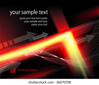 Abstract background black-red-yellow colored. Vector illustration