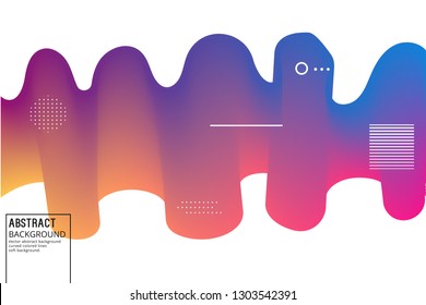 Abstract Background with Blendink line. Vector Design Template of Moving Color Lines, for Posters, start pages, and Video Intros. 