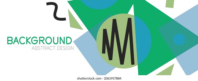 Abstract background. Blocks, lines, triangles, circles composition. Techno or business concept for wallpaper, banner, background, landing page