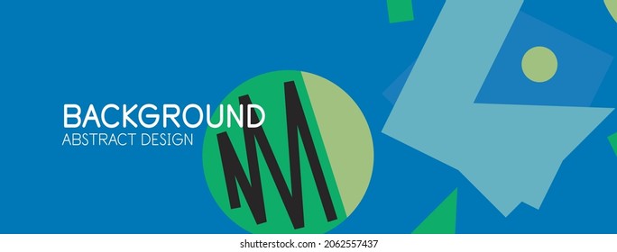 Abstract background. Blocks, lines, triangles, circles composition. Techno or business concept for wallpaper, banner, background, landing page