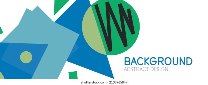 Abstract background. Blocks, lines, triangles, circles composition. Techno or business concept for wallpaper, banner, background, landing page