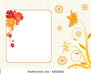 abstract background with blossoms, vector illustration