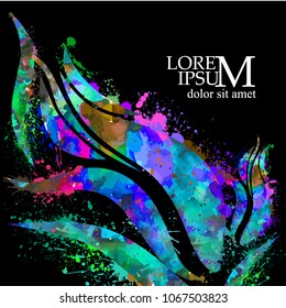 abstract background of blots of colorful. Vector