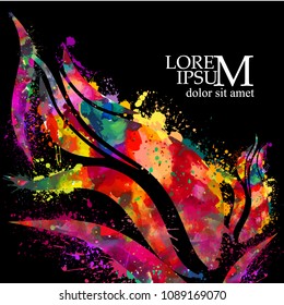 abstract background of blots of colorful. Vector