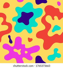 abstract background, blots, colorful, vector, seamless pattern.