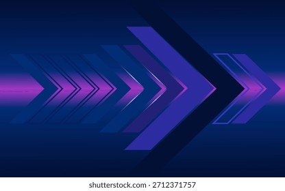 Antecedentes Abstractas. Tecnología geométrica cibernética de flecha azul futurista   