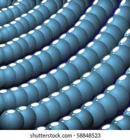 Abstract background of blue balls. Vector