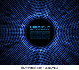 Abstract Background. Blue Abstract Banner Halftone Circle