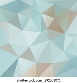 Abstract background with blue and beige triangles.