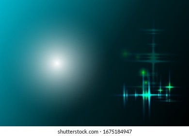 Abstract background with blue and black gradient  And decorated with diffused white light