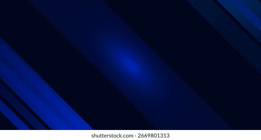 El fondo abstracto azul y negro es un patrón claro con el gradiente es el piso con el arte de diseño de metal de pared