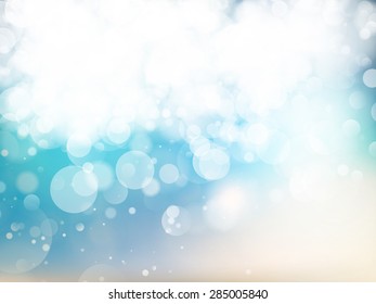 Abstract background blue bokeh circles. EPS 10 vector file included