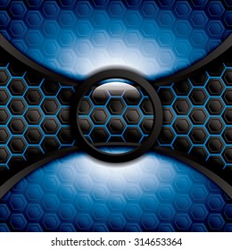 Abstract background, blue brochure, vector 