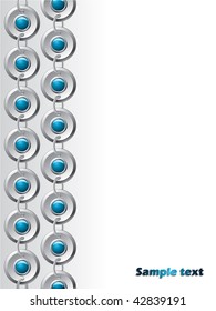 Abstract background with blue buttons