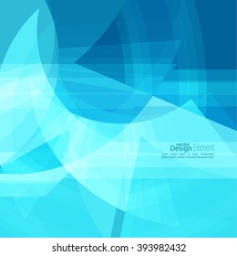 Abstract background with blue chaotic stripes corner. Concept new technology and dynamic motion. 