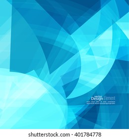 Abstract background with blue chaotic stripes corner. 