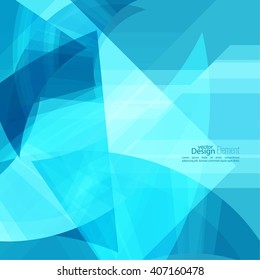 Abstract background with blue chaotic stripes corner. 