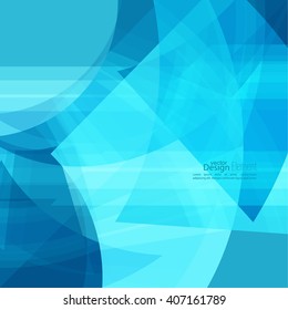 Abstract background with blue chaotic stripes corner. 
