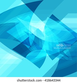 Abstract background with blue chaotic stripes corner. Concept new technology and dynamic motion.