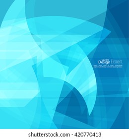 Abstract background with blue chaotic stripes corner. 