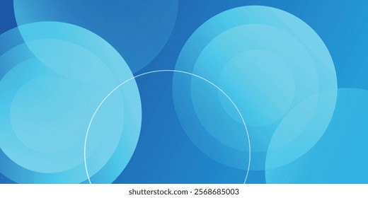 Abstract background blue abstract circle with light, modern design simple art abstract