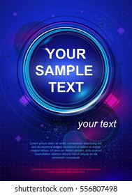 Abstract background blue circle. Modern background for poster, banner,flyer and cover.