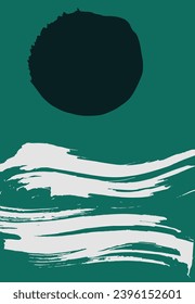 abstract background blue circle wave print