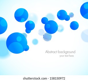 Abstract background with blue circles