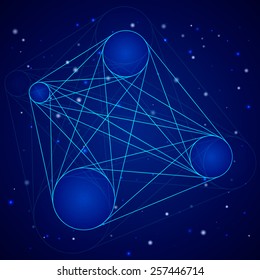 Abstract background with blue circles