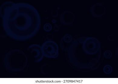 abstract background with blue circles in the dark