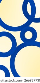 Abstrakter Hintergrund mit blauen Kreisen auf gelbem Hintergrund Farbverlauf
