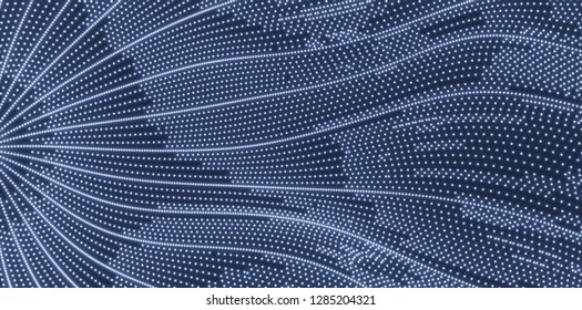 Fondo abstracto con círculos azules. Ilustración vectorial.