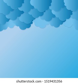 Abstract background with blue clouds
