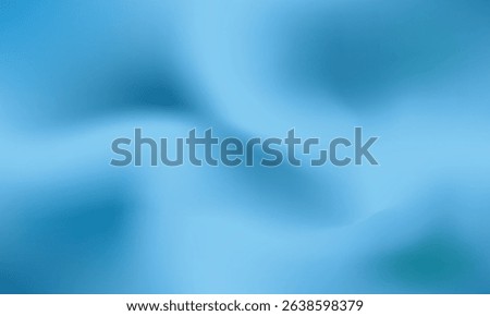 Abstract background The blue color design is folded like a fold. Soft gradient in shades of blue A smooth, flowing abstract background with gentle curves and subtle light-dark transitions.
