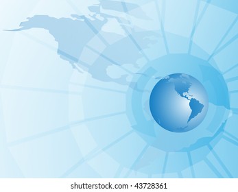 Abstract background blue color and globe