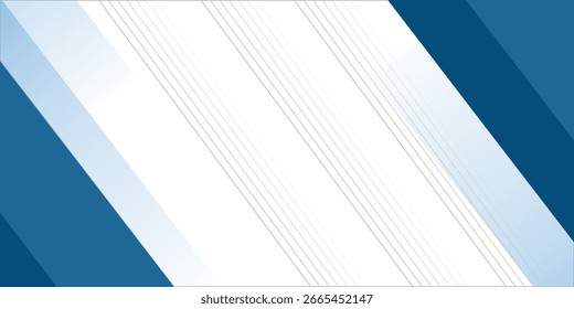 Abstract background in blue color. Gradient dynamic blue rectangle shapes on white background