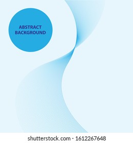 Abstract background of blue color and lines. Modern vector background.