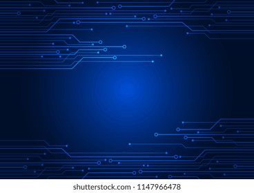 Abstract background blue color technology concept. Vector illustration dots and lines social network and connecting.