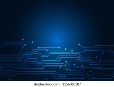 Abstract background blue color technology concept. Vector illustration dots and lines social network and connecting.