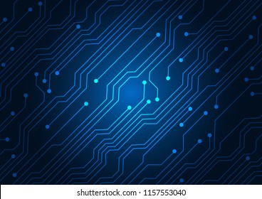 Abstract background blue color technology concept. Vector illustration dots and lines social network and connecting.