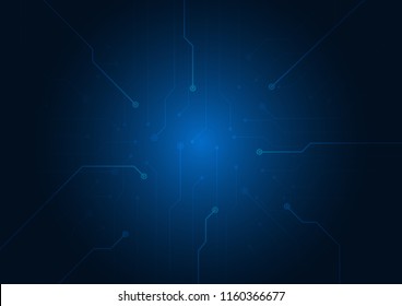 Abstract background blue color technology concept. Vector illustration dots and lines social network and connecting.