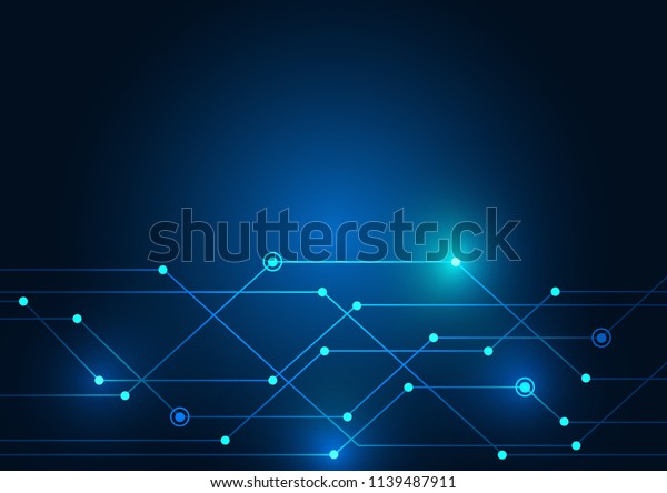 Abstract Background Blue Color Technology Concept Stock Vector (Royalty ...