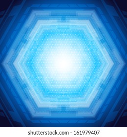 Abstract background in blue color. Vector.