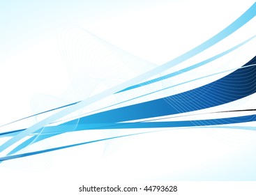 White Background Blue Lines Waves Vector Stock Vector (Royalty Free ...