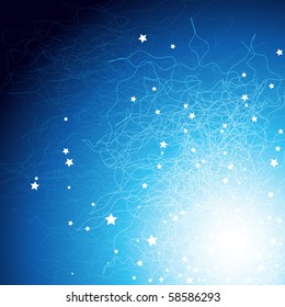 Abstract background in blue color. Vector.