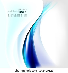 Abstract background with blue  colored lines and waves