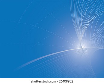 abstract background in blue colors with dotted line