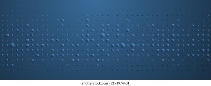 Abstract background in blue colors made of big and small dots