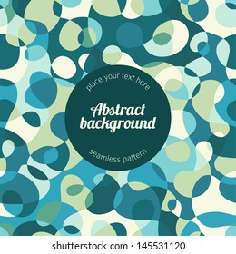 Abstract background in blue colors. Also a seamless pattern. Vector illustration